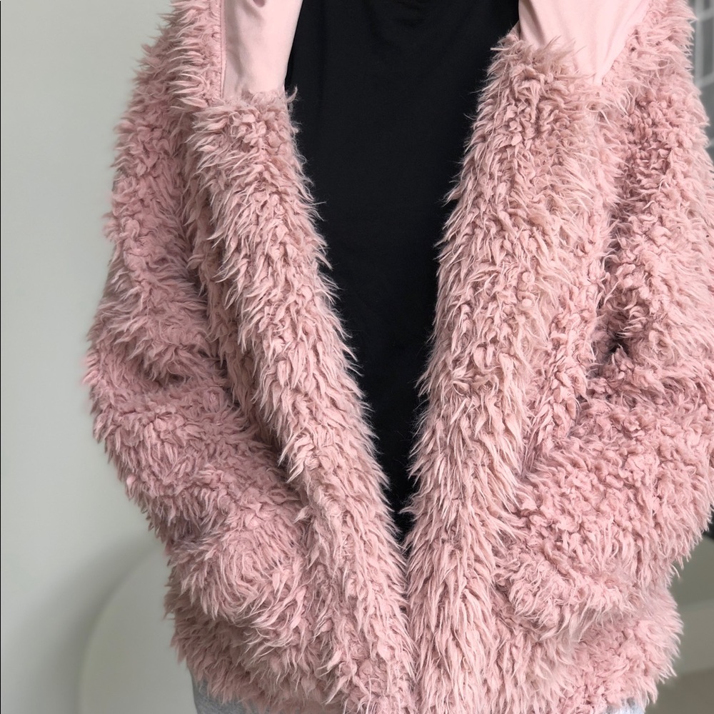 Pink Hood Jacket Furry